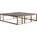 Martha 59 X 59 inch Brown / Antique Brass Coffee Table